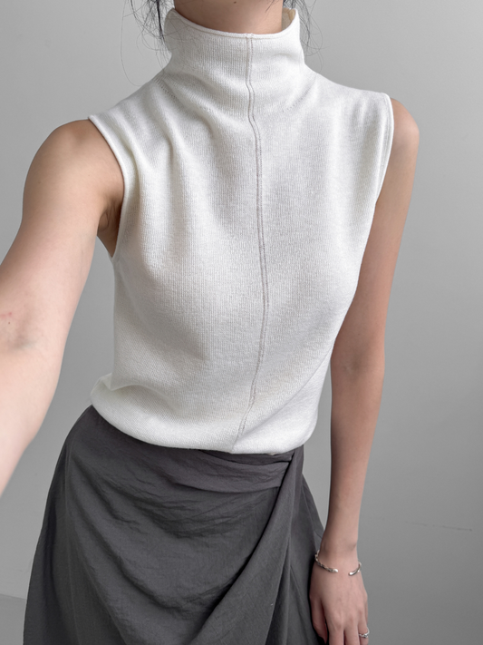 High Neck Knit Top