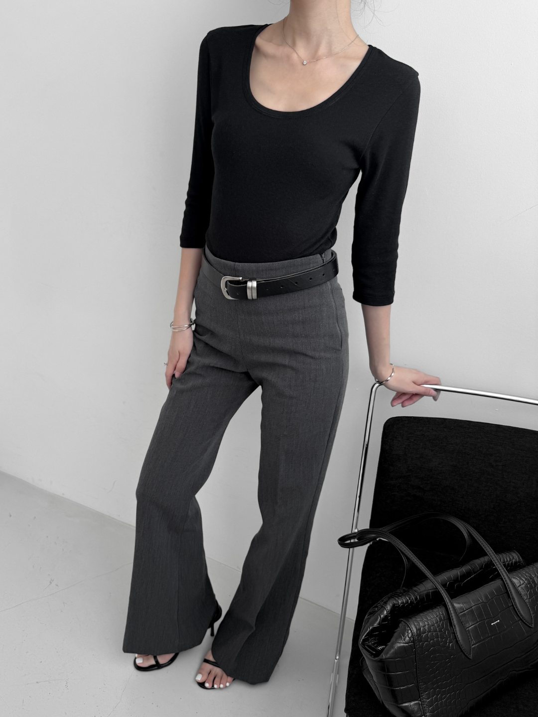 3/4 Sleeve Sheer Top