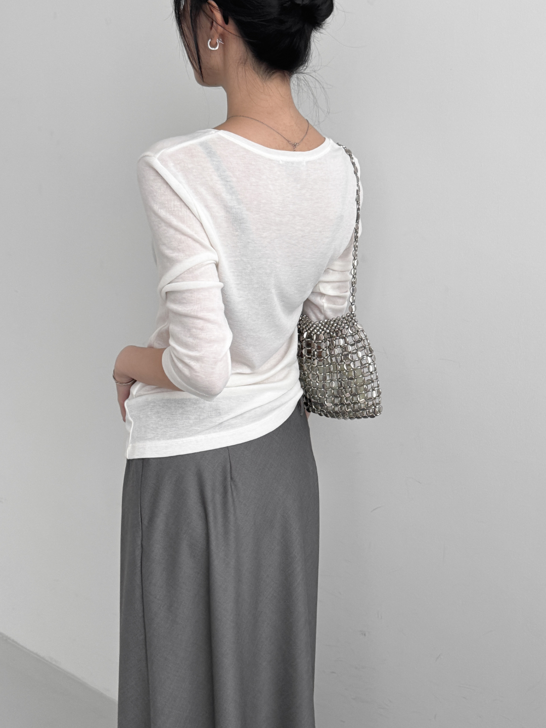 3/4 Sleeve Sheer Top