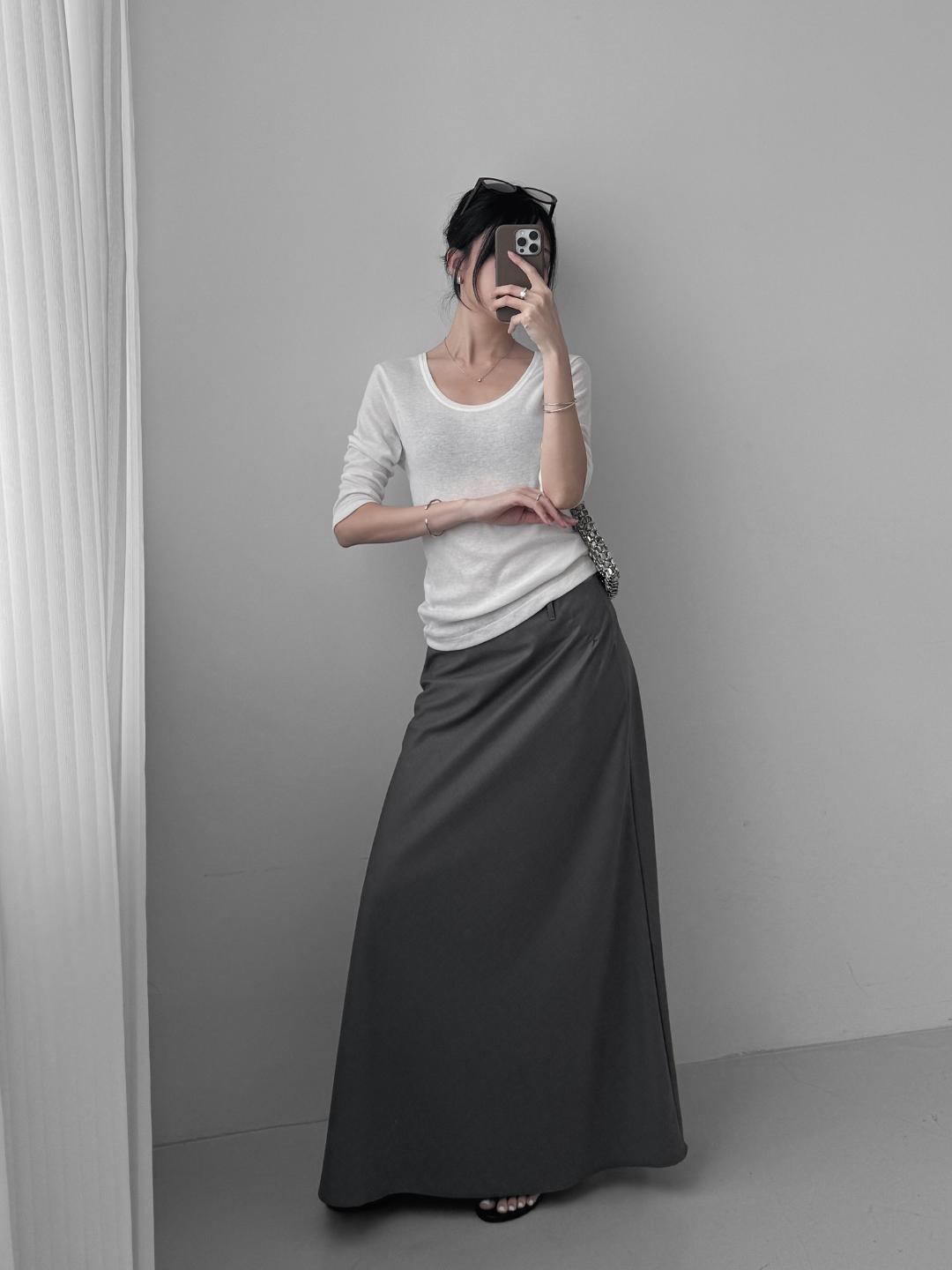 3/4 Sleeve Sheer Top