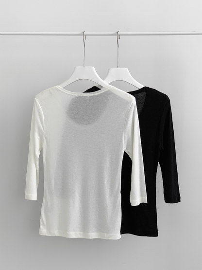 3/4 Sleeve Sheer Top
