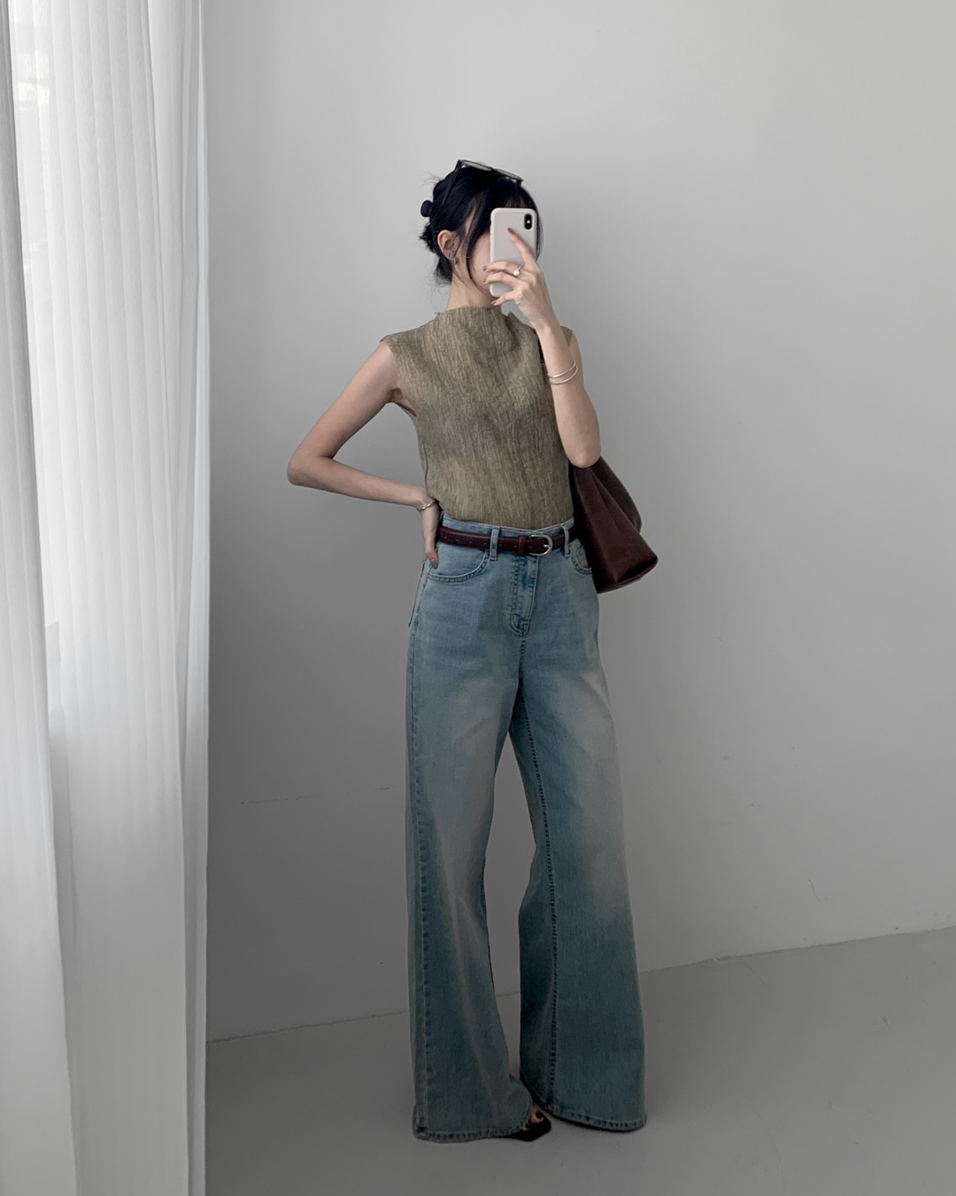 Vintage Wash Bootcut Jeans