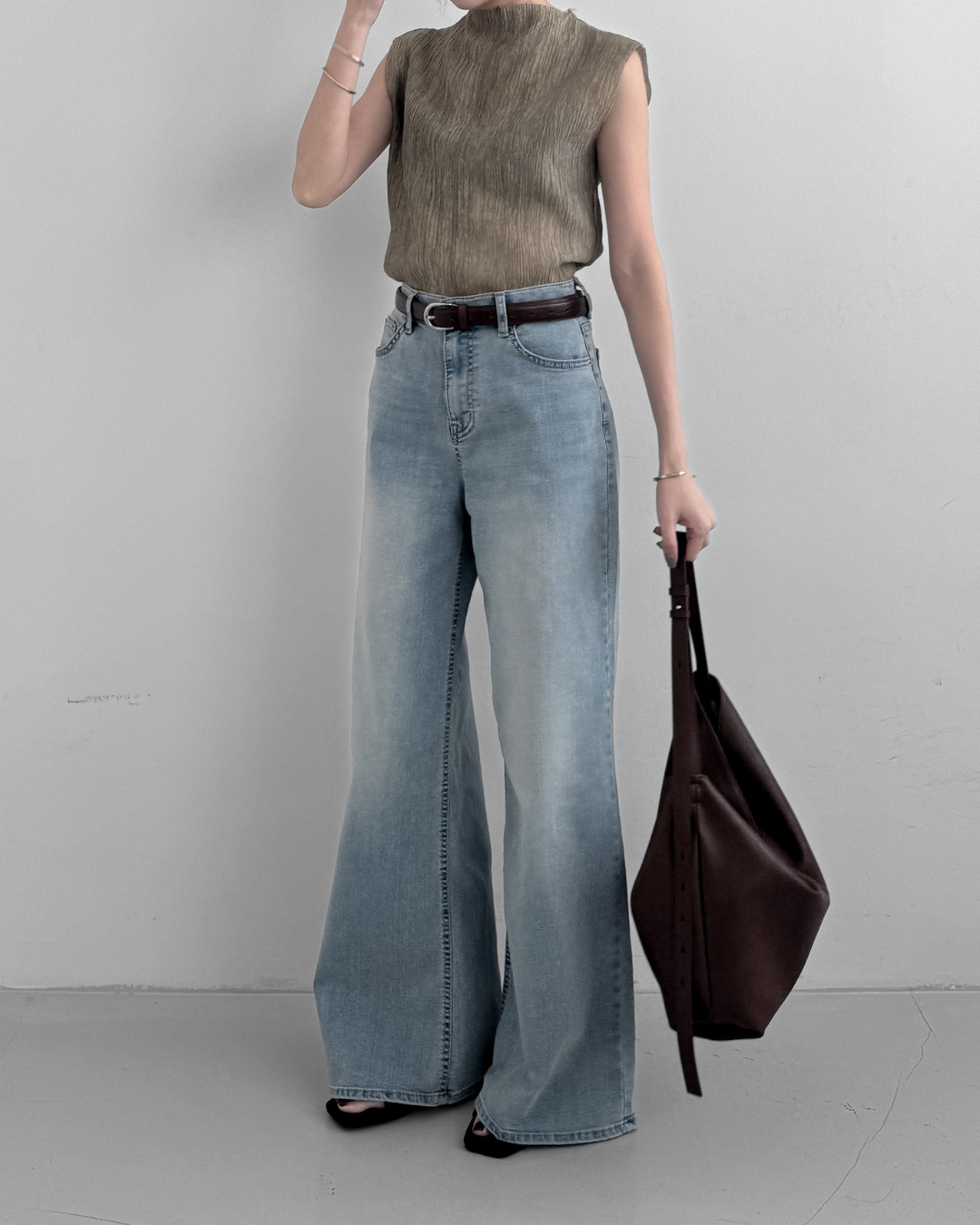 Vintage Wash Bootcut Jeans