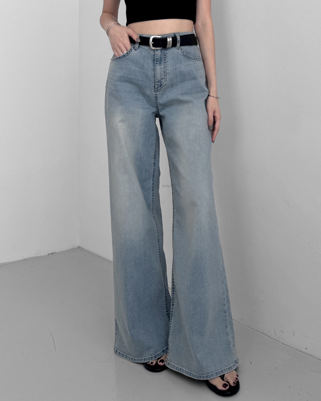 Vintage Wash Bootcut Jeans