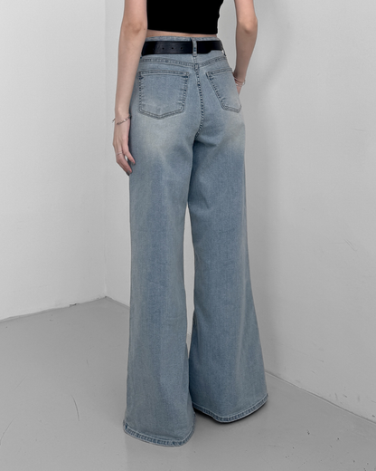 Vintage Wash Bootcut Jeans