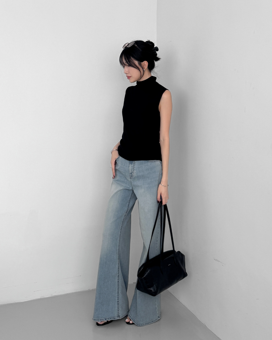 Vintage Wash Bootcut Jeans