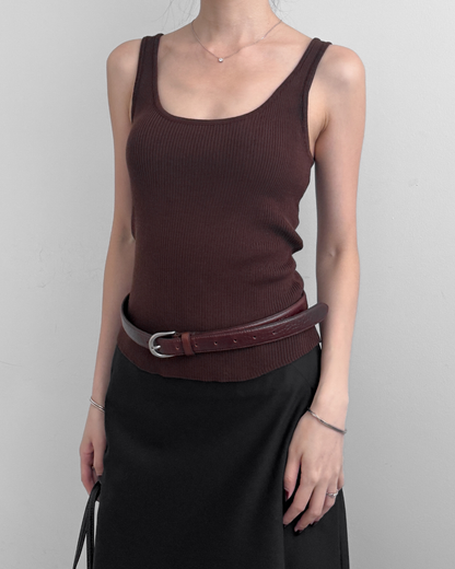 2.5cm Croc-effect Cowhide Belt
