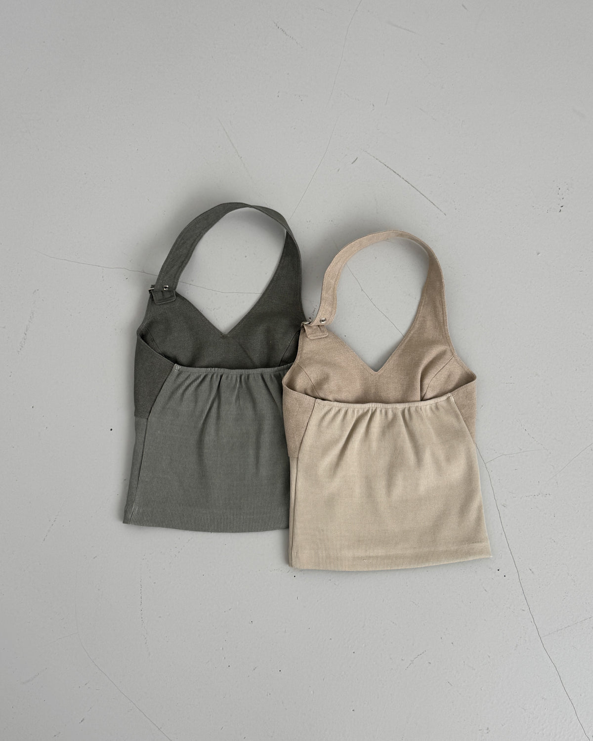 Buckle Patchwork Halter Top
