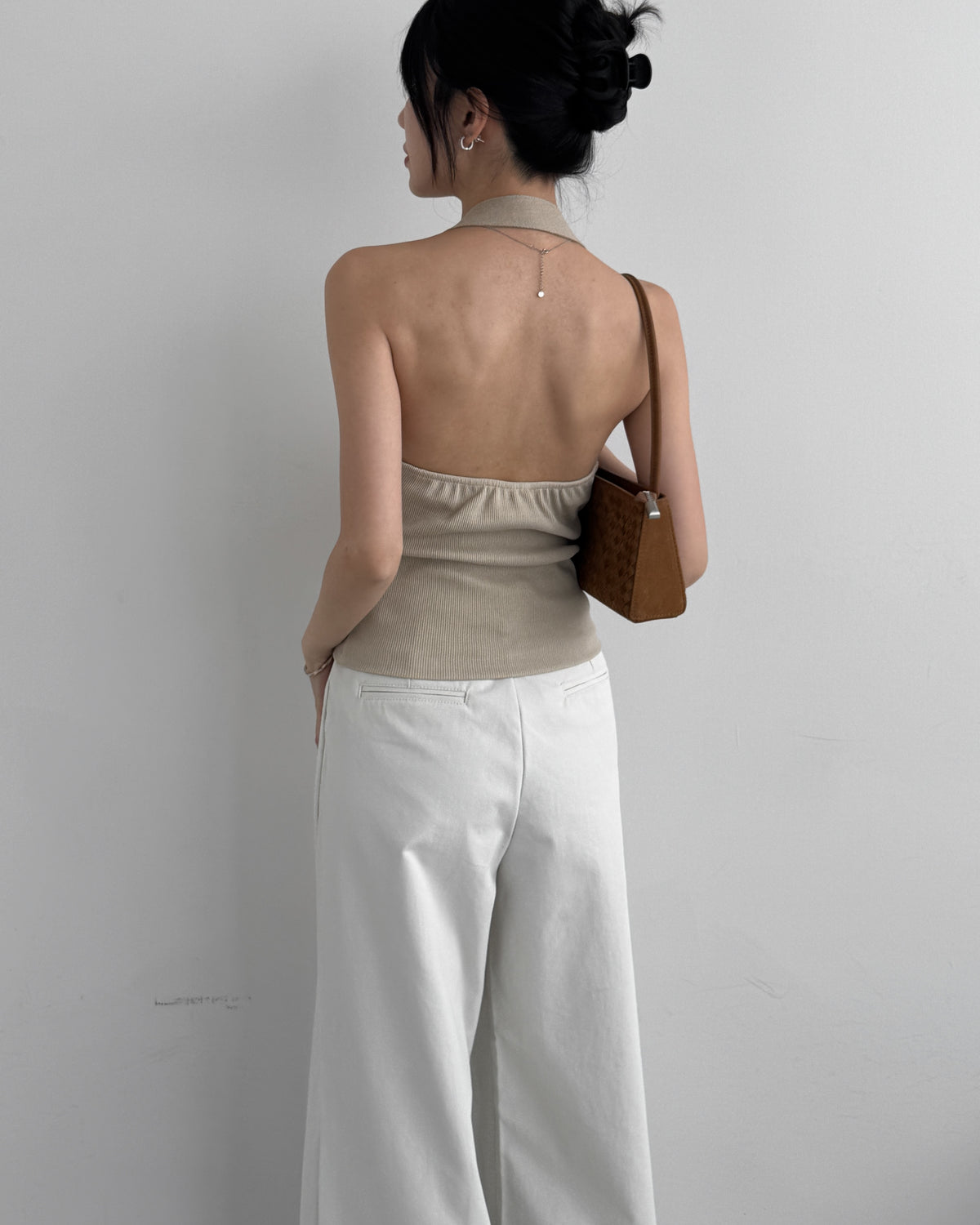 Buckle Patchwork Halter Top