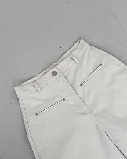 【2 Lengths】Cotton Wide Leg Trousers