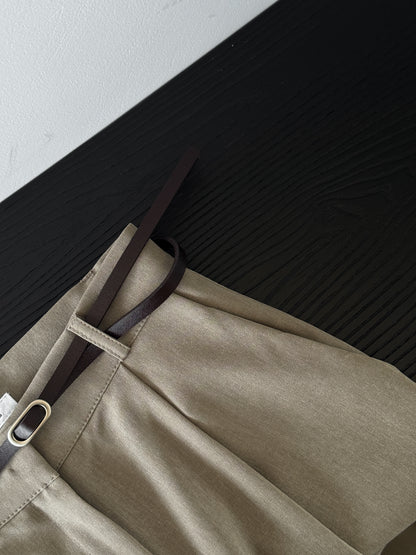 Two-pleat Trousers with Belt
