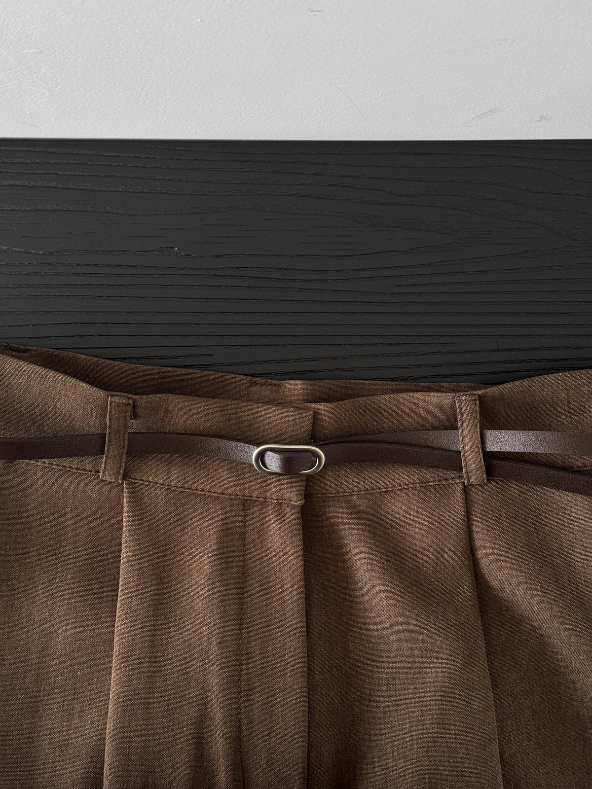 Two-pleat Trousers with Belt