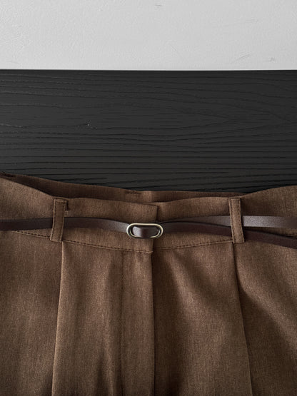 Two-pleat Trousers with Belt