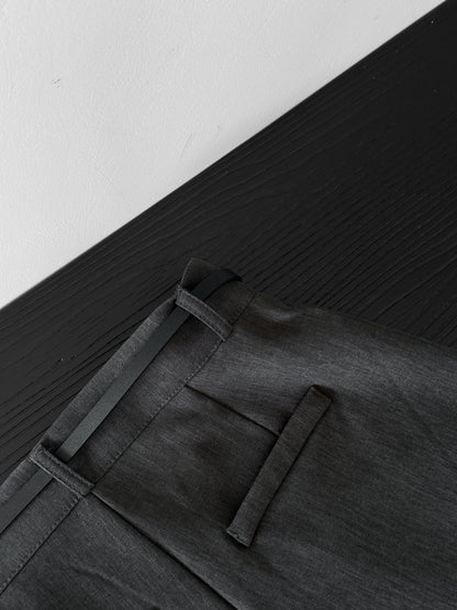 Two-pleat Trousers with Belt