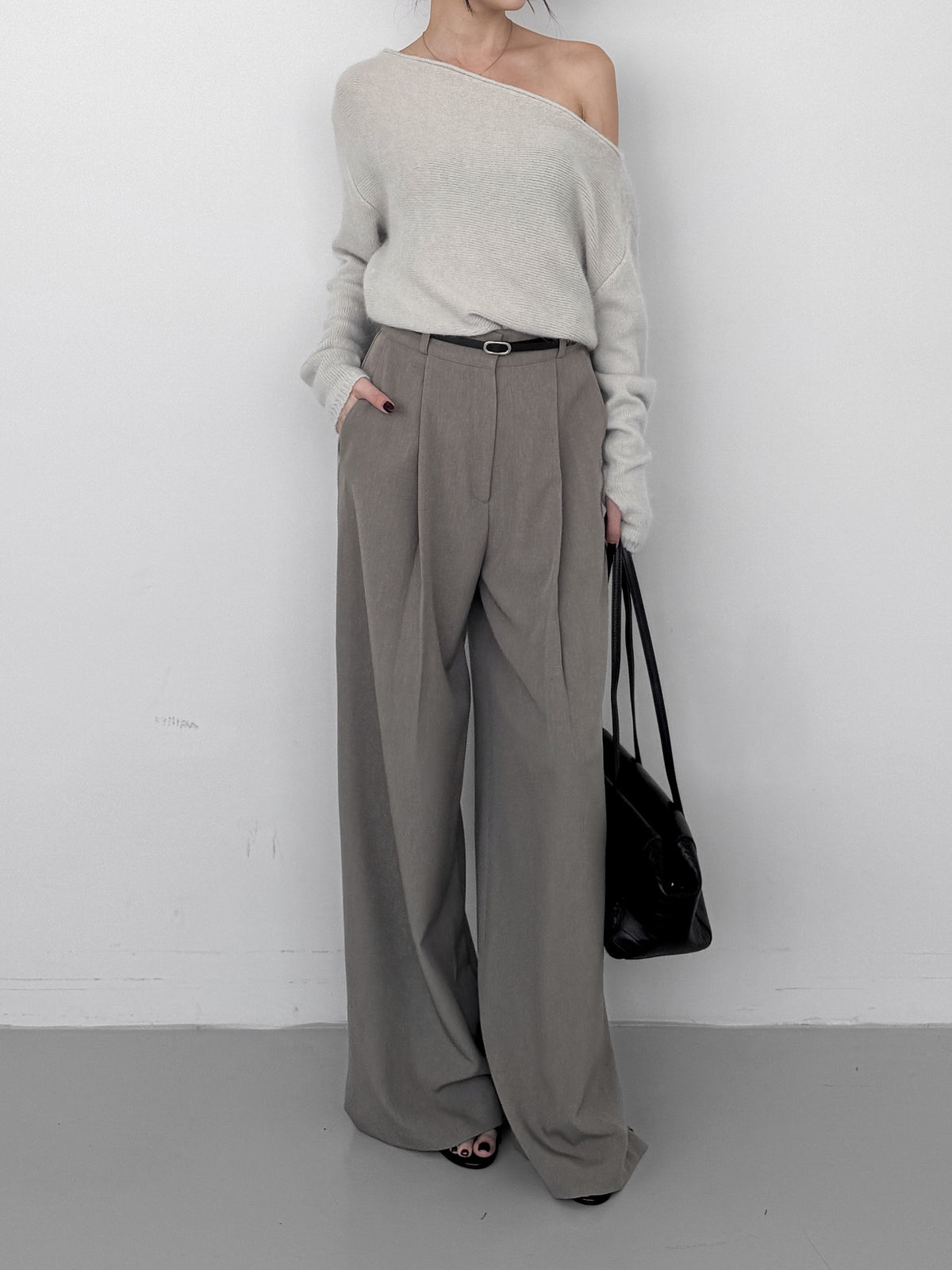 Two-pleat Trousers with Belt