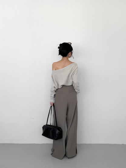 Two-pleat Trousers with Belt