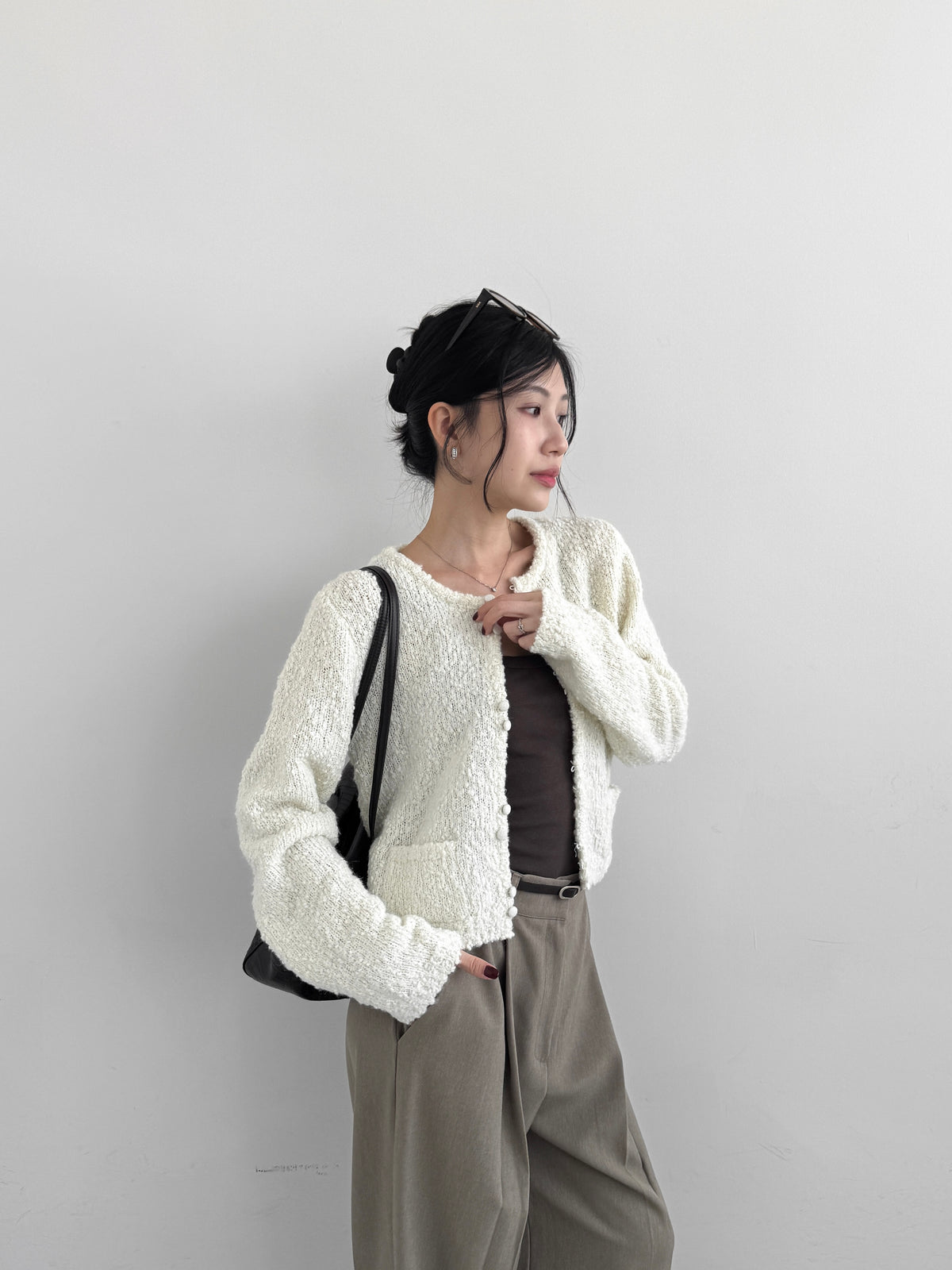 Boucle Fitted Cardigan
