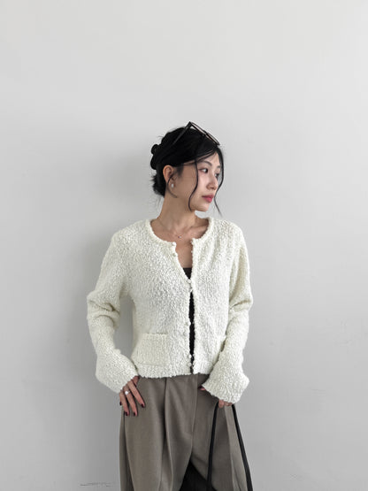 Boucle Fitted Cardigan