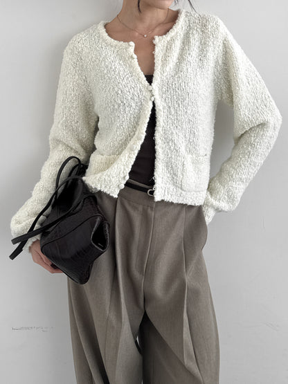 Boucle Fitted Cardigan