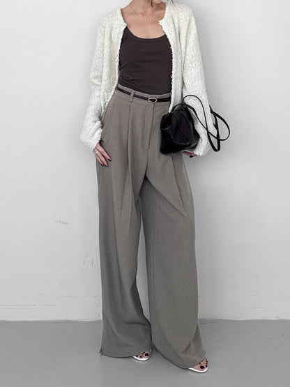 Two-pleat Trousers with Belt