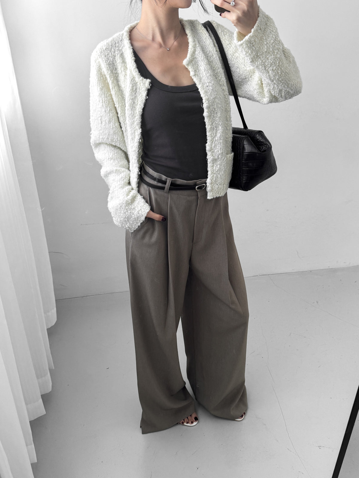 Two-pleat Trousers with Belt