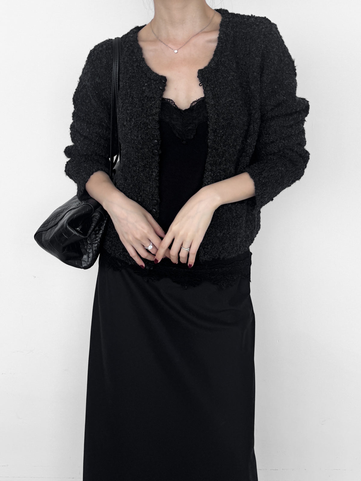 Boucle Fitted Cardigan