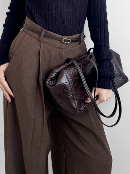 Two-pleat Trousers with Belt
