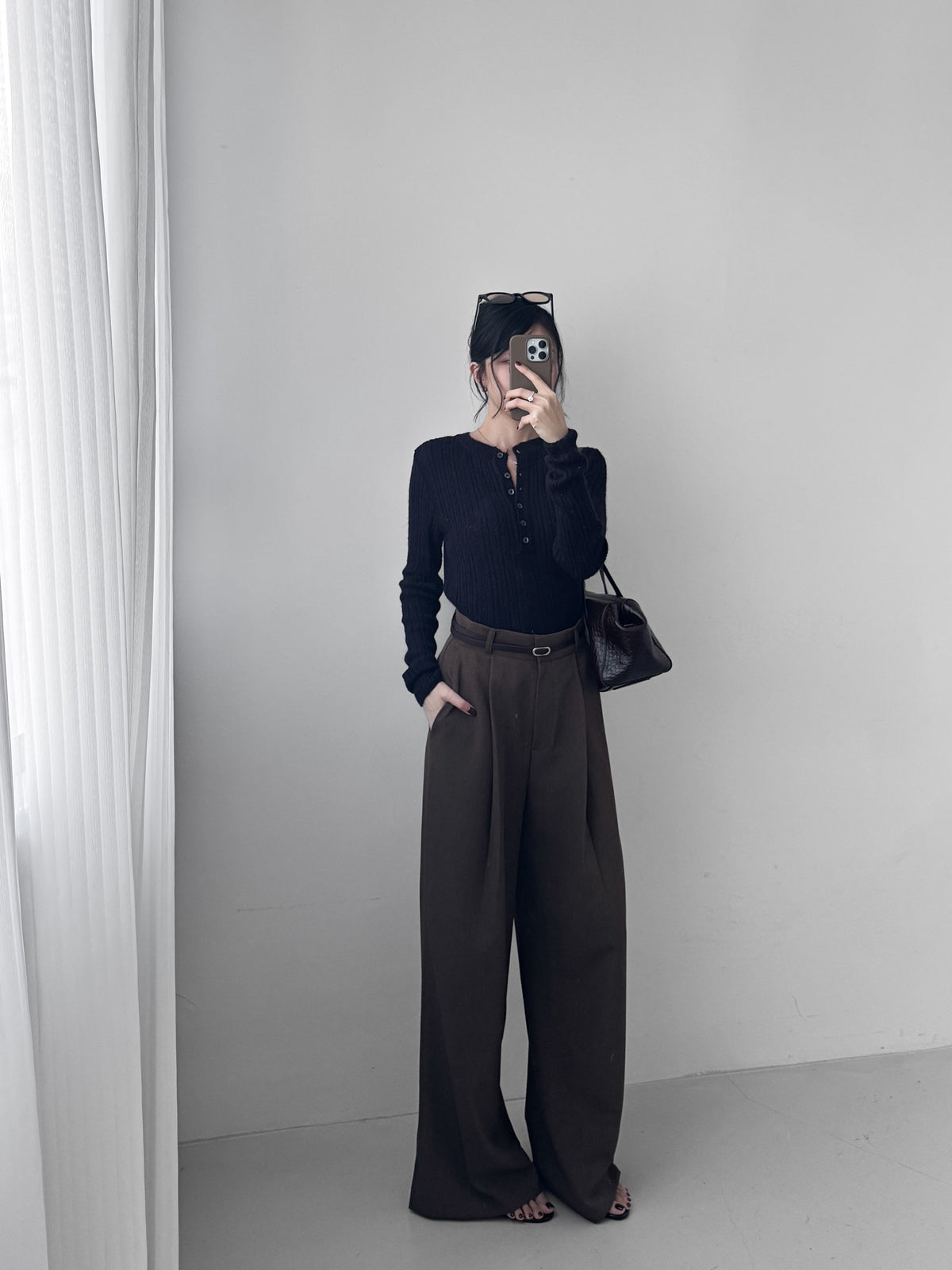 Two-pleat Trousers with Belt