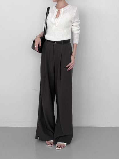 Two-pleat Trousers with Belt