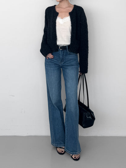 Slim Straight Cut High Waisted Jeans