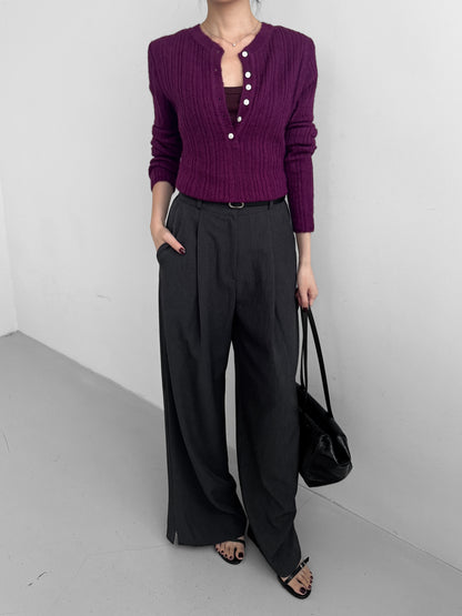 Sheer Henley Knit Top