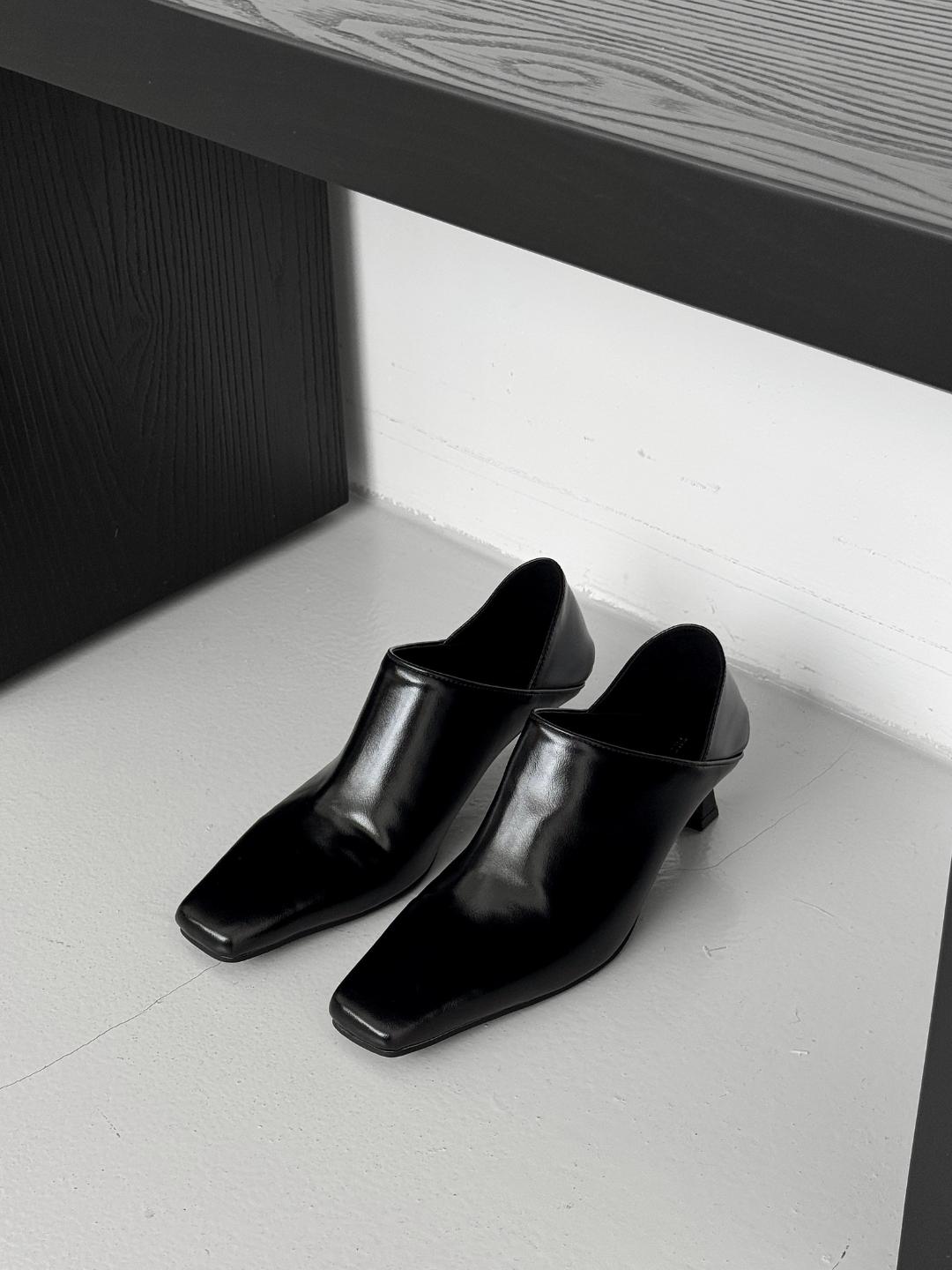 Two-way Squared Toe Heeled Mules