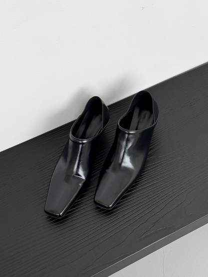 Two-way Squared Toe Heeled Mules