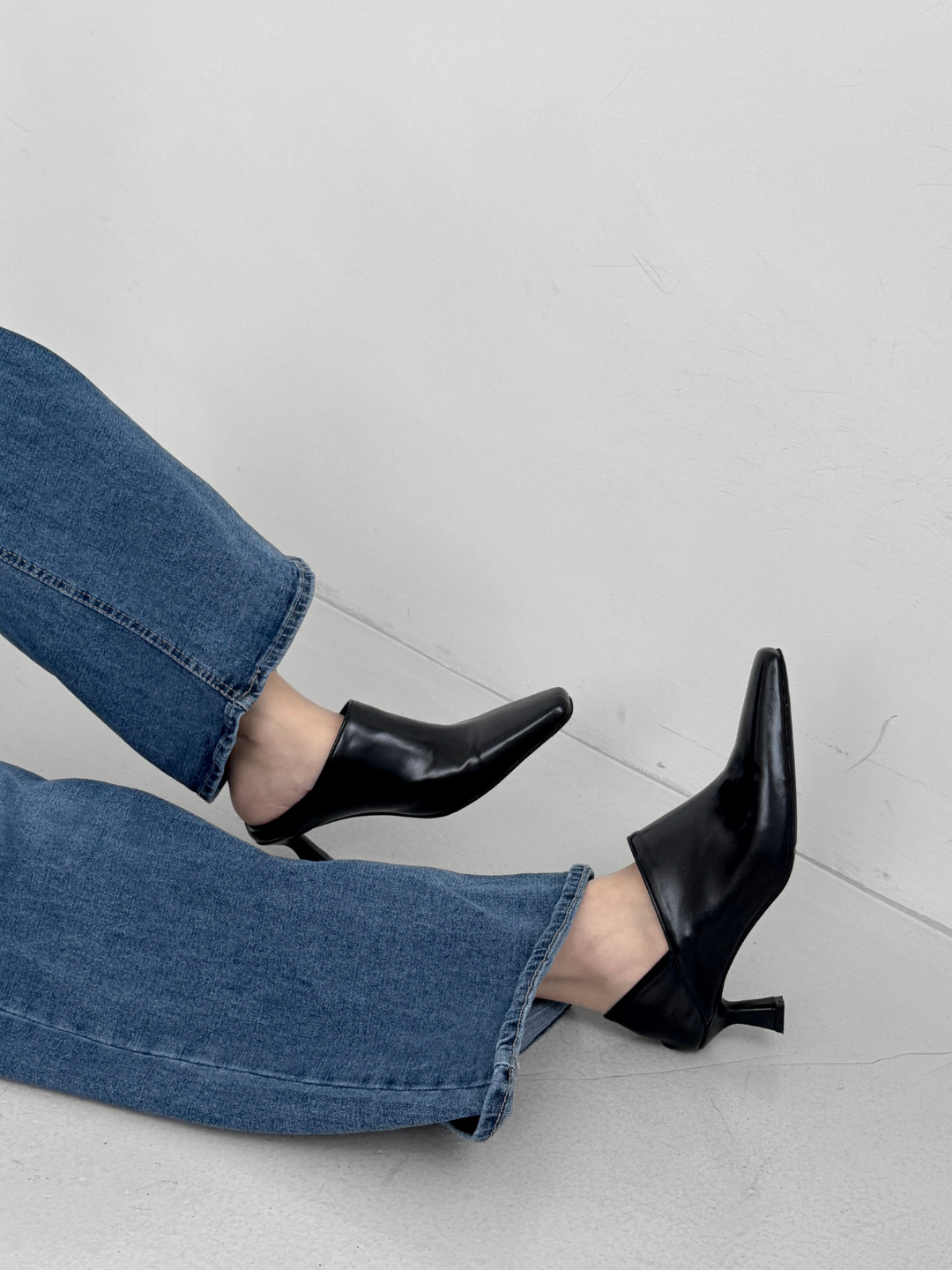 Two-way Squared Toe Heeled Mules